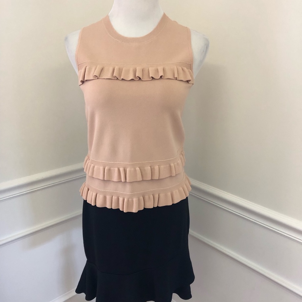 Ann Taylor Sleeveless Ruffle Sweater